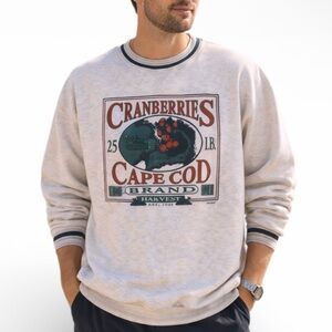 Y2K Cape Cod Cranberries Crewneck Sweatshirt Retro Americana Coastal 90s Mens XL
